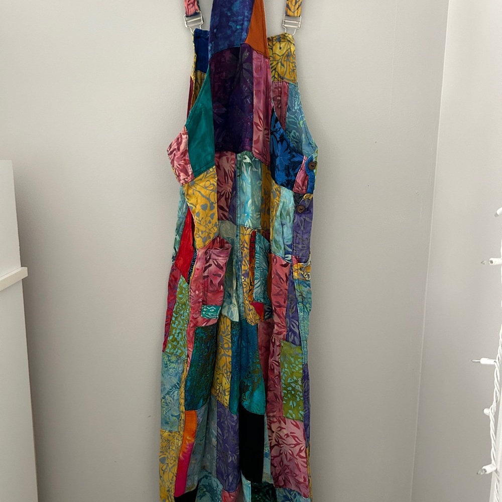 Colorful Patchwork Overalls - Picture 2 of 2